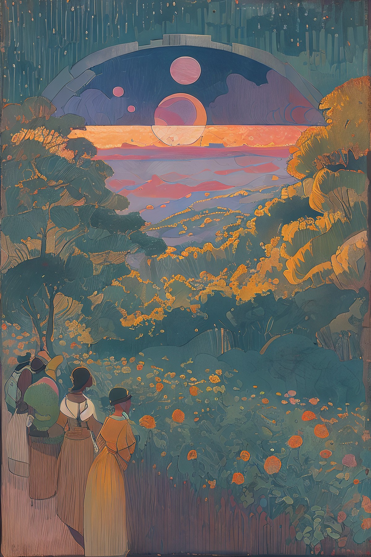 masterpiece,best quality,<lora:tbh139-:0.8>,,illustration ,style of Maurice Denis